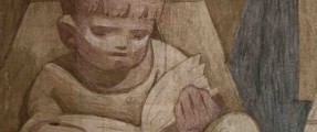Institutum Liturgicum - mosaic detail of boy reading from St Benedict's Abbey, Atchison, Kansas