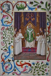 Illuminated manuscript of St Gregory