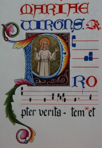 illuminated manuscript of Easter Sunday, Farnborough Abbey